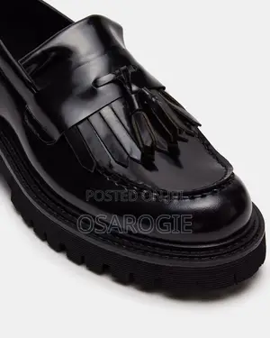 Black Quality Men Tassle Loafer Designer Cover Shoe - Bulk & Retail