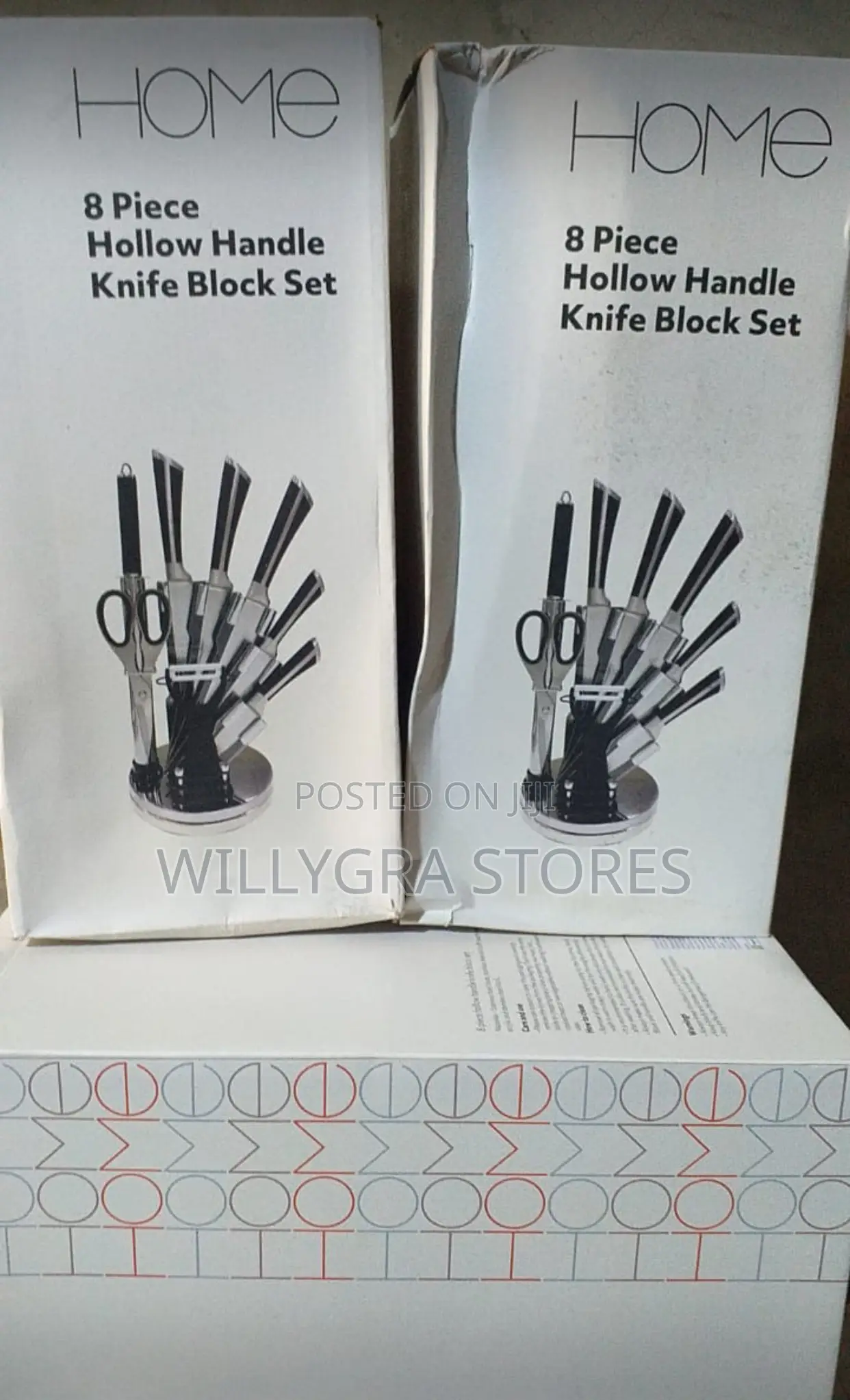 Argos Home 8 Piece Hollow Handle Knife Block Set - Black
