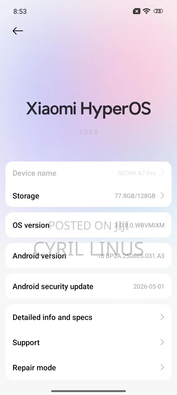Xiaomi Redmi A7 Pro 128 GB Black