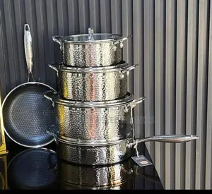 Uakeen 9pcs High Quality Triply Stainless Steel Cookware Set W/Fry Pan