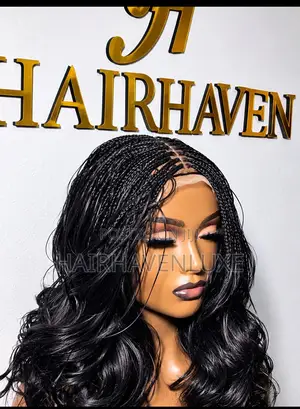 Boho French Curls Human Hair Braided Wig – Luxury Handmade Wig
