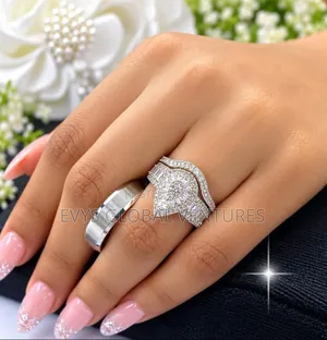 Heart Shaped Zirconia Wedding Rings