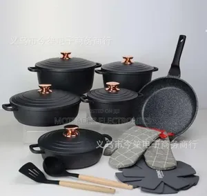 Donor 18pcs High Quality Non-Stick Die Cast Aluminum Cookware Set
