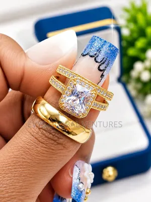 Durable Steel Wedding Ring on a Bed of Ring Box - 3 Set