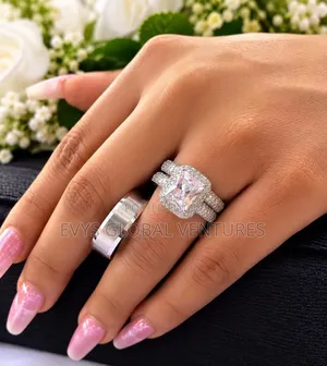 Zirconia Wedding and Engagement Rings - 3pc