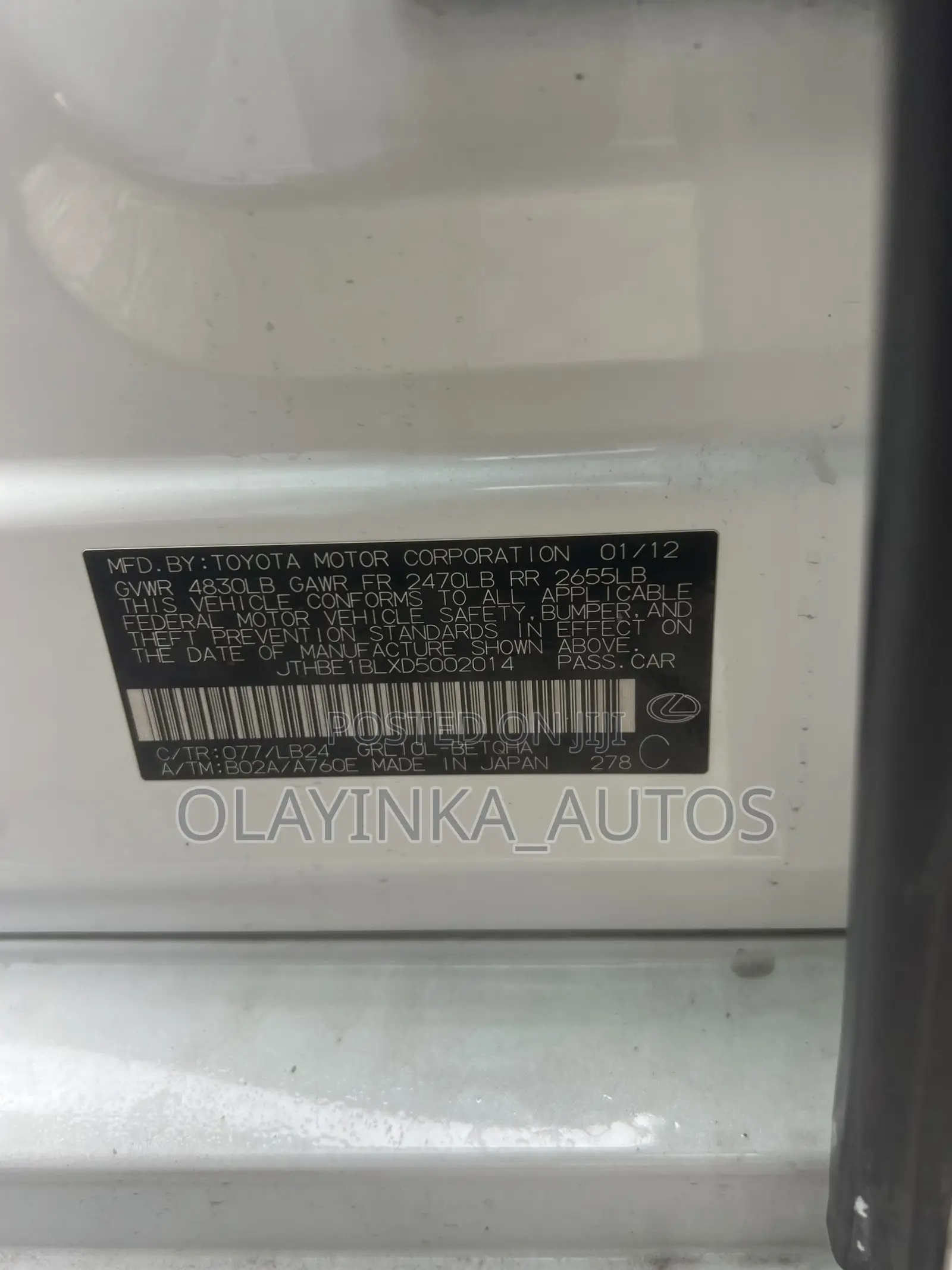 Lexus GS 350 2012 White
