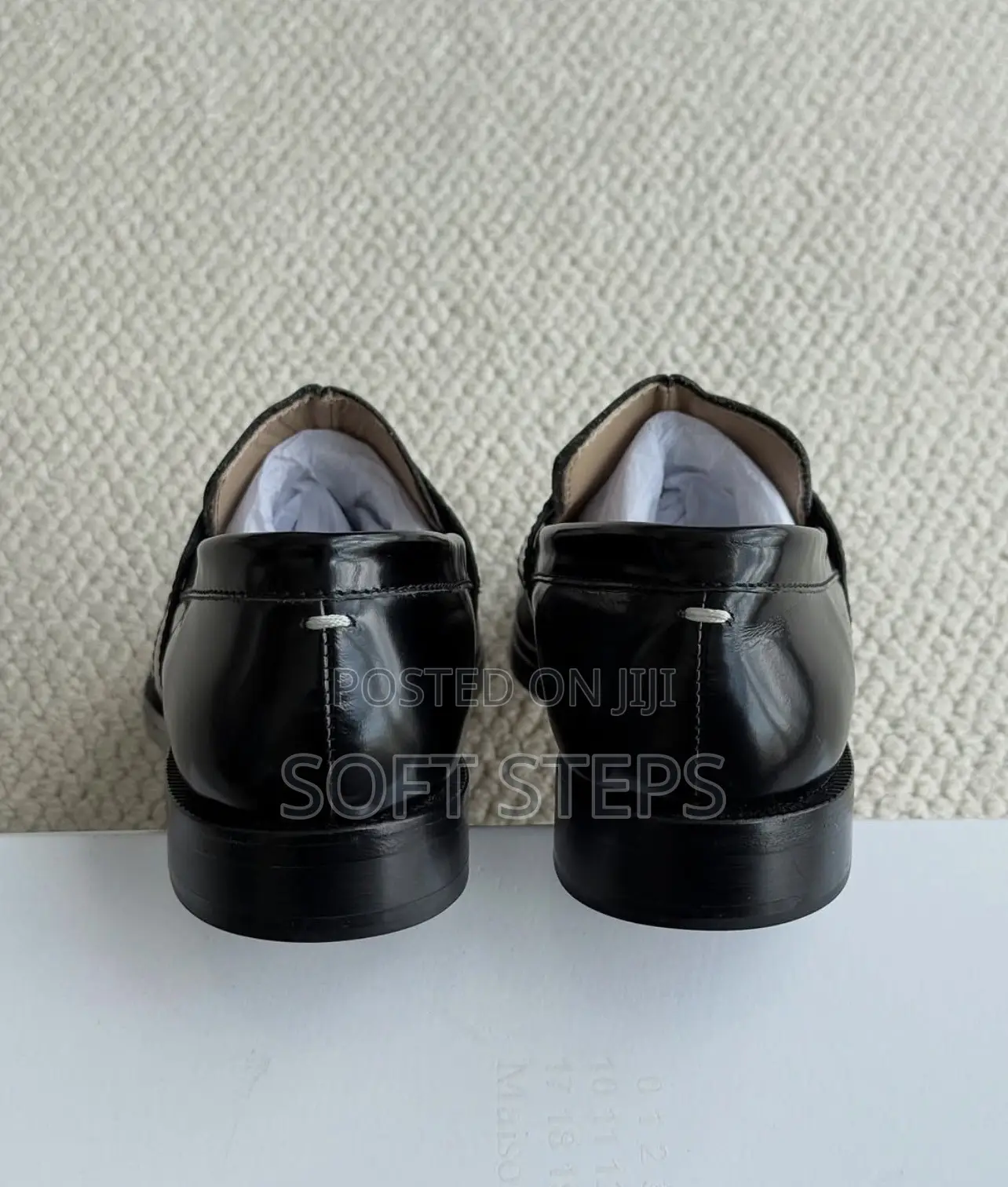 Maison Margiela Black Leather Tabi Loafers