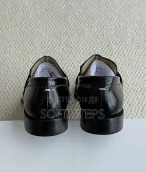 Maison Margiela Black Leather Tabi Loafers
