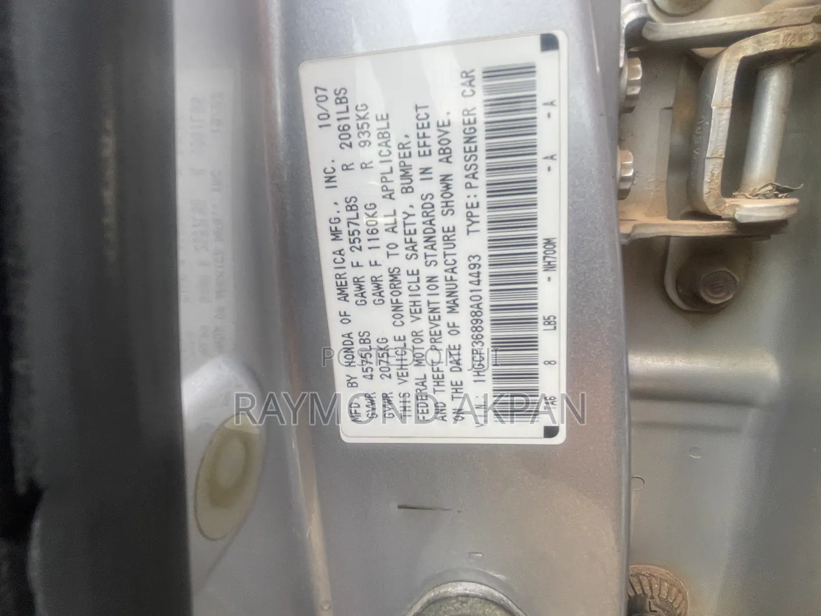 Honda Accord 2008 Silver