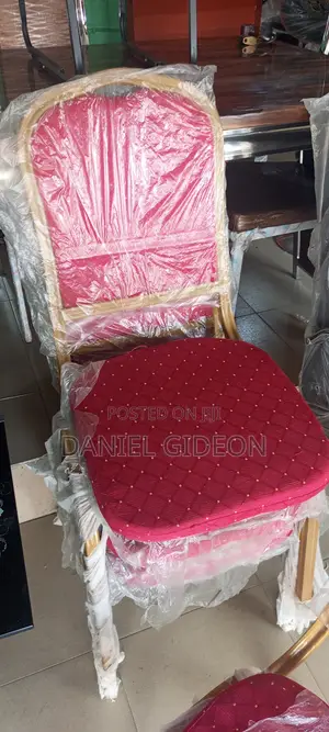 Red Banquet Chair With Gold Frame - By IBANCO MULTI BUSINESS ENTERPRIS