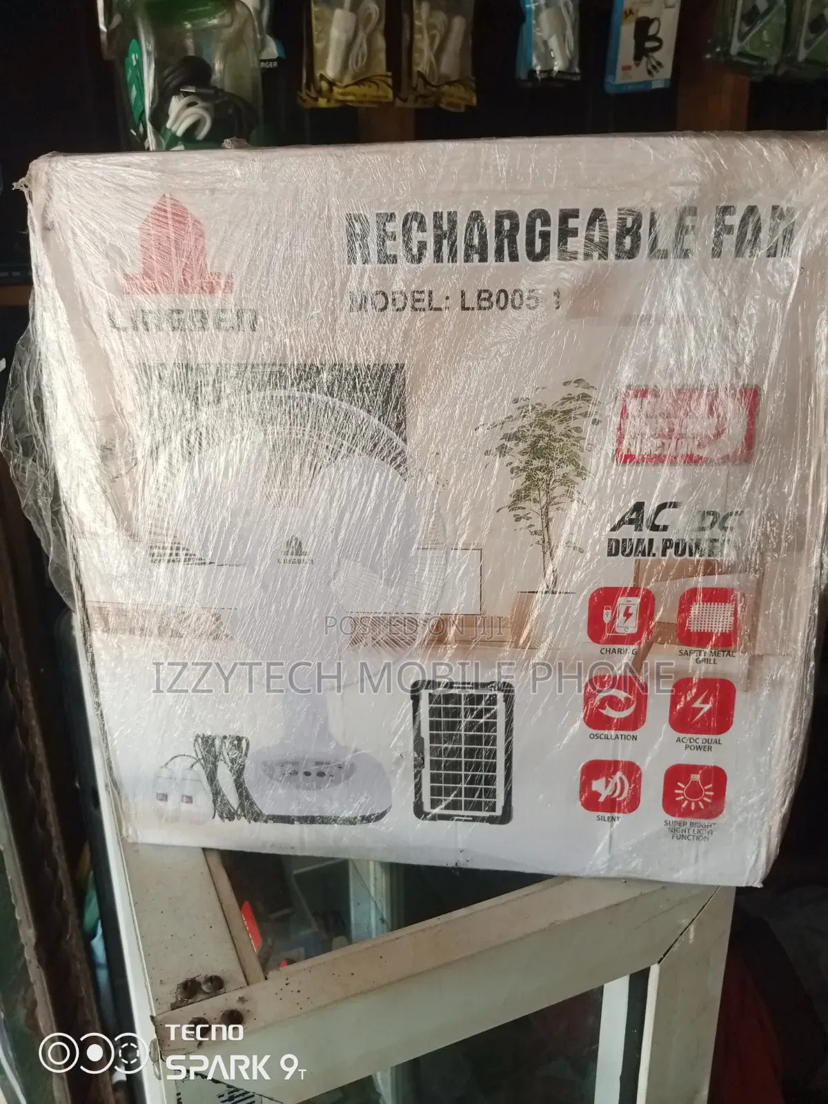 Solar Rechargeable Fan With Panel