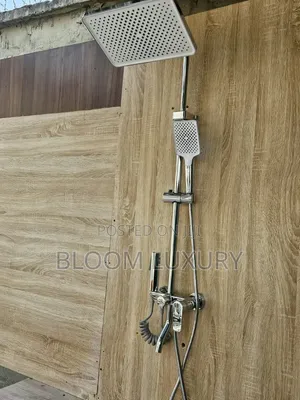 High Pressure Rainfall Shower Set Chrome/Black