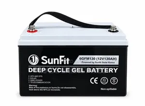 SunFit 12V 130Ah Deep Cycle Gel Battery