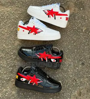 New Bathing Ape Bape Sta Low Shark Sneakers