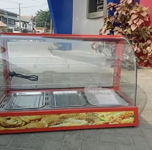 3-Plate Food Warmer Display Showcase