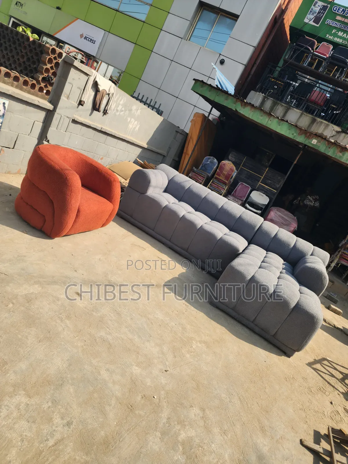 Executive L-Shaped Bubble Sofa Couch.
