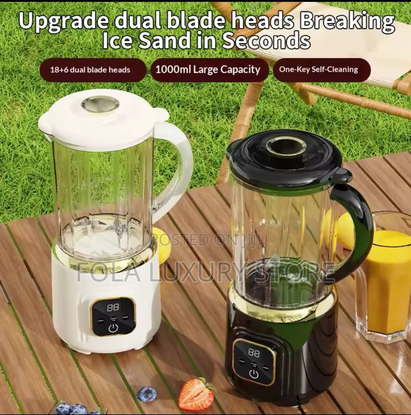 1000ml Rechargeable Three Blades Blender