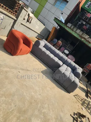 Executive Grey L-Shaped Sofa Couch