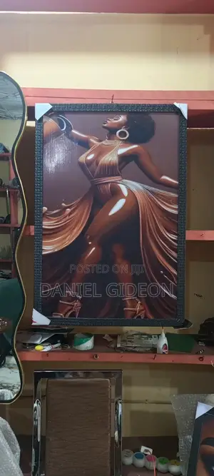 Luxury Afro Woman Canvas Wall Frame by IBANCO MULTI BUSINESS ENTERPRIS