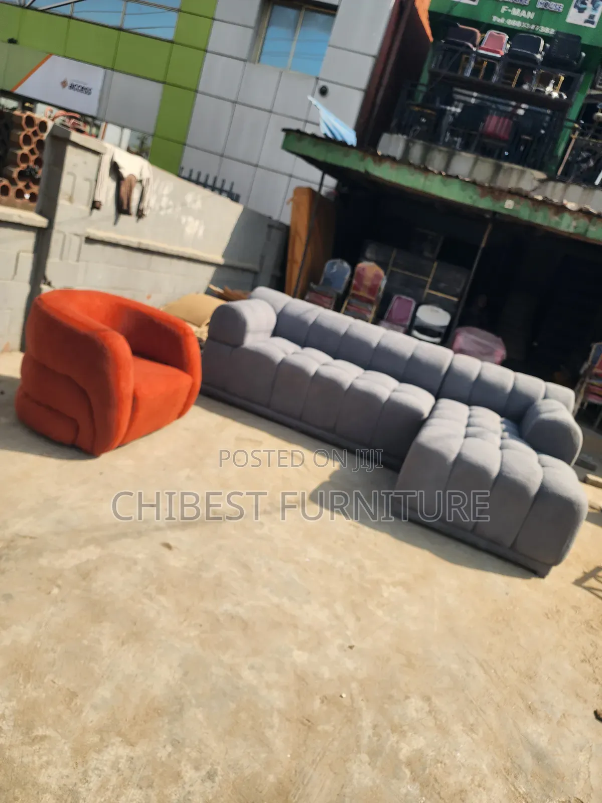 Standard L-Shaped Sofa Couch.