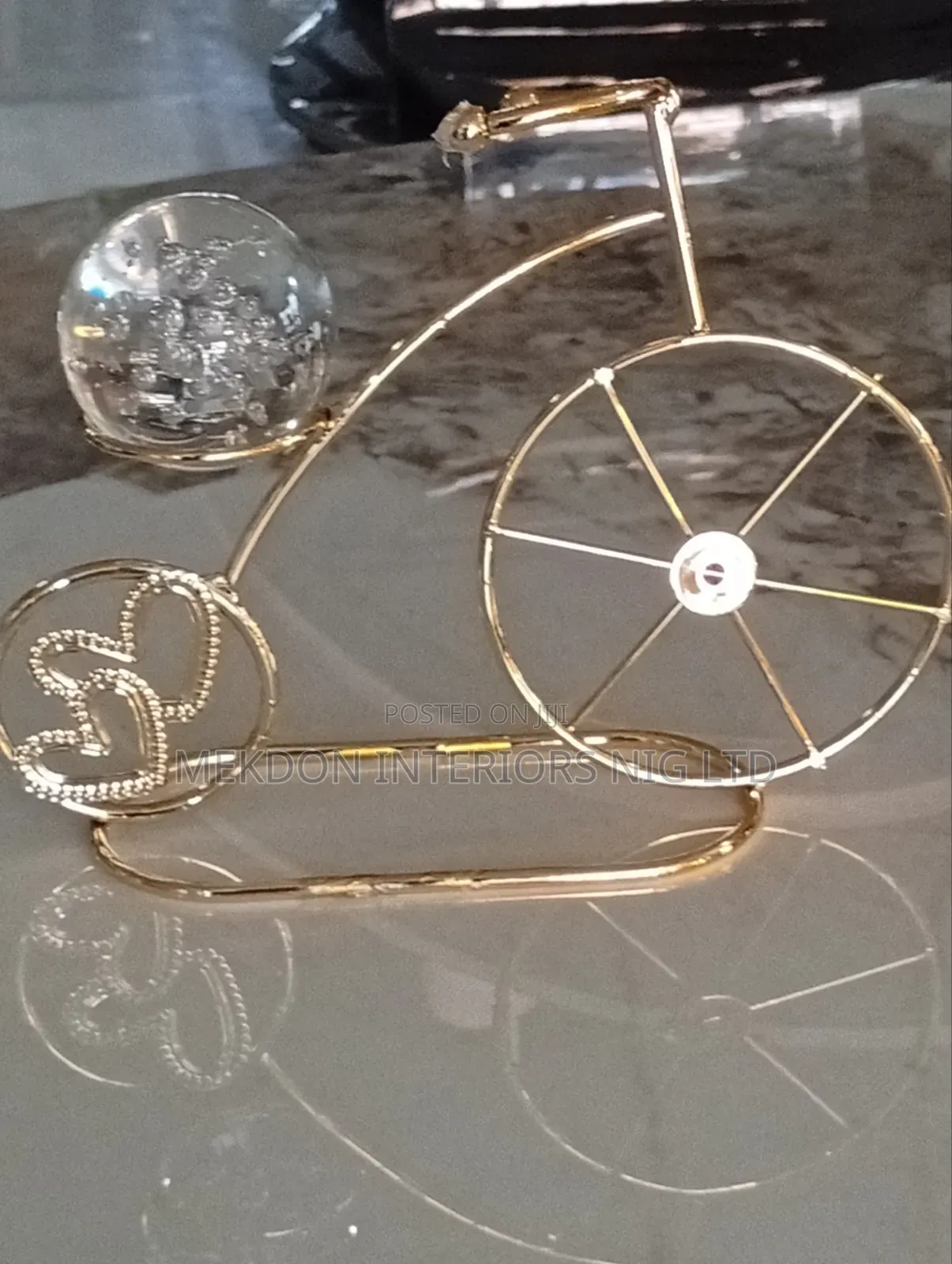Bicycle Ornament With Crystal