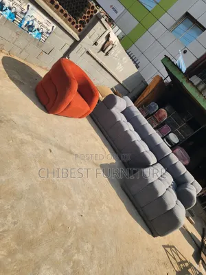 L-Shaped Sofa Chair With Its Single Seater