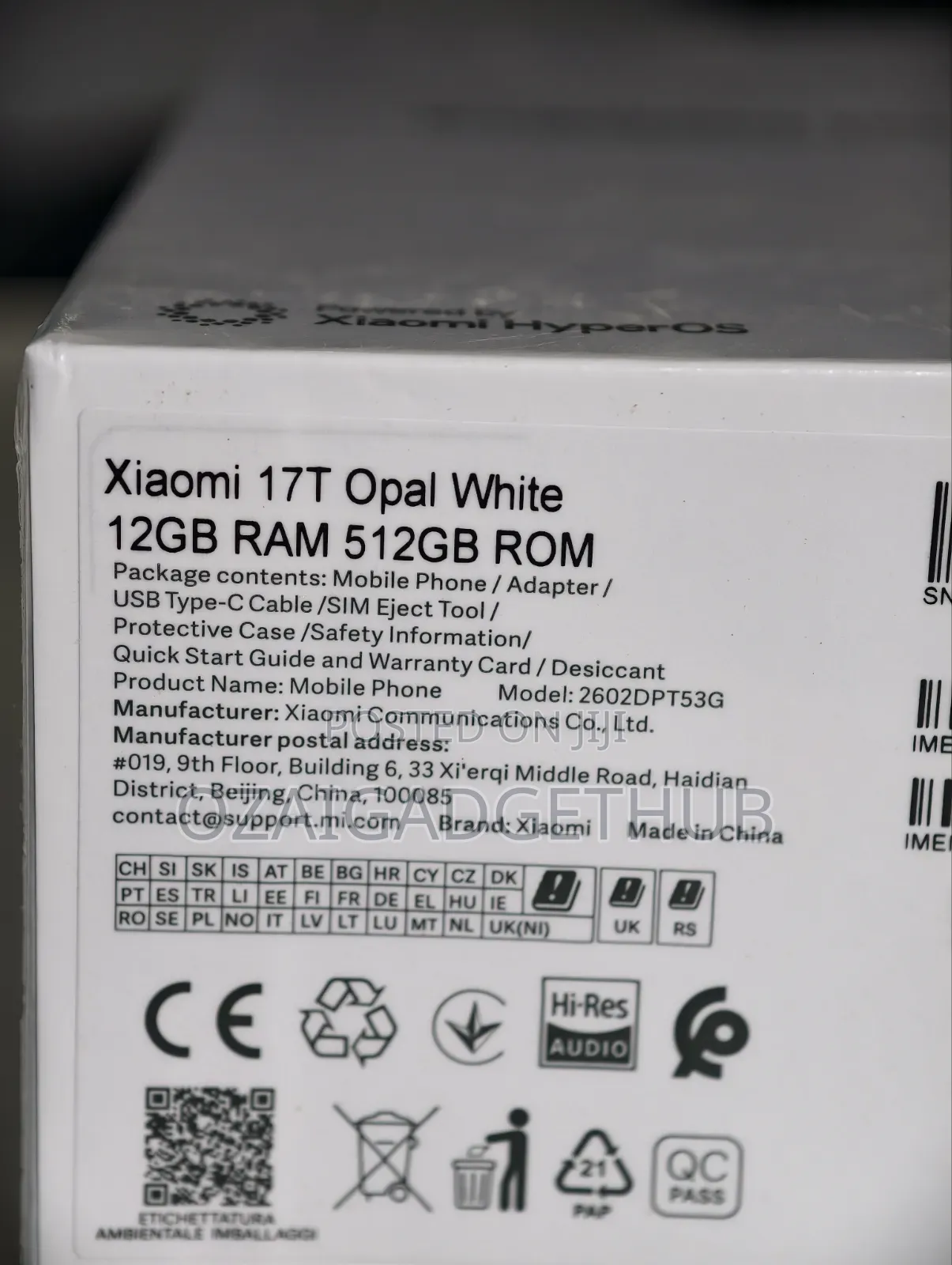 New Xiaomi 17T 512 GB White