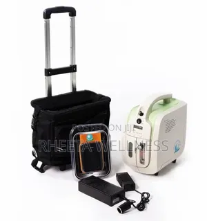 Portable Oxygen Concentrator With Battery Backup and Trolley Bag