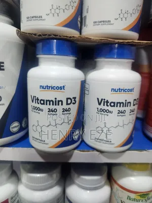 Nutricost Vitamin D3 1,000 IU – 240 Softgels | Vitamin D Supplement