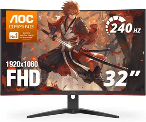 AOC C32g2ze 32" Curved Frameless Gaming Monitor, Full HD 1920x1080