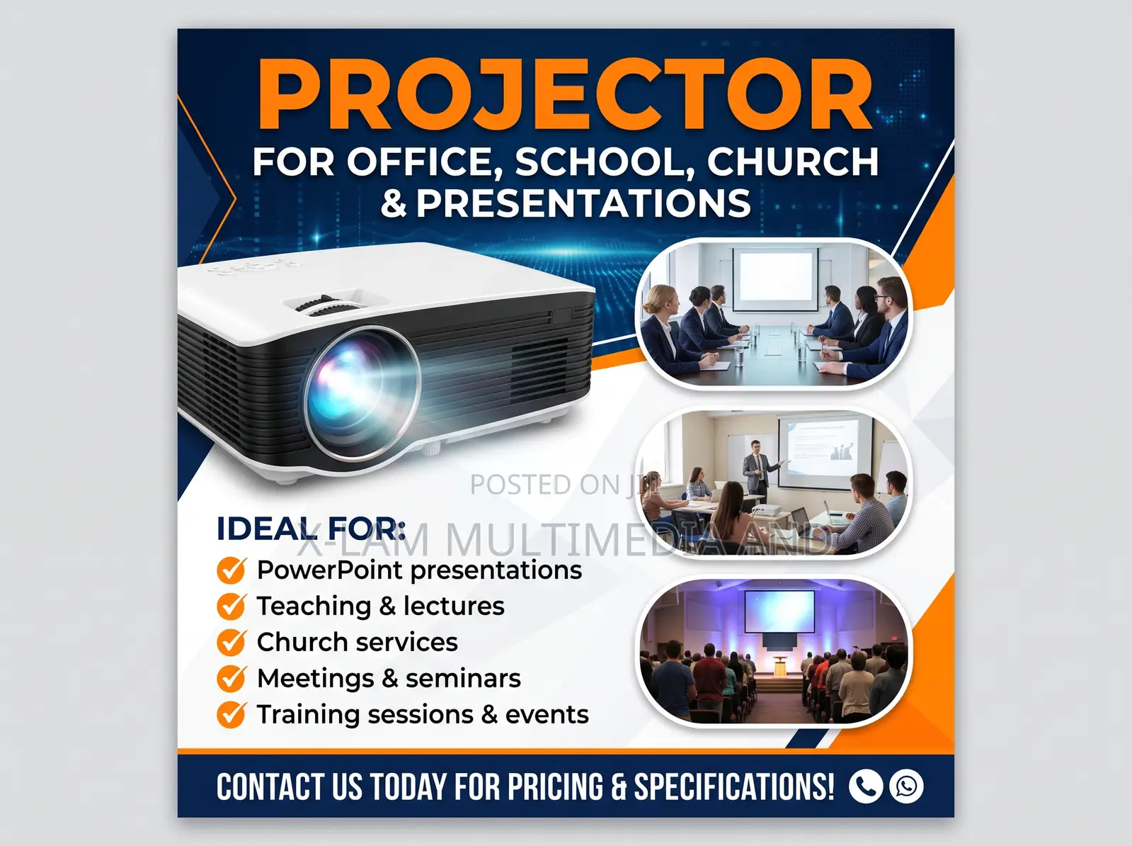 Projector for Office, School, Church & Presentations