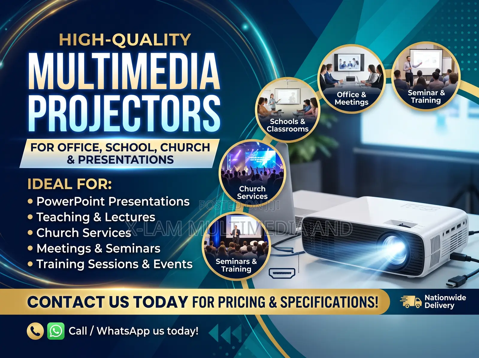 Projector for Office, School, Church & Presentations