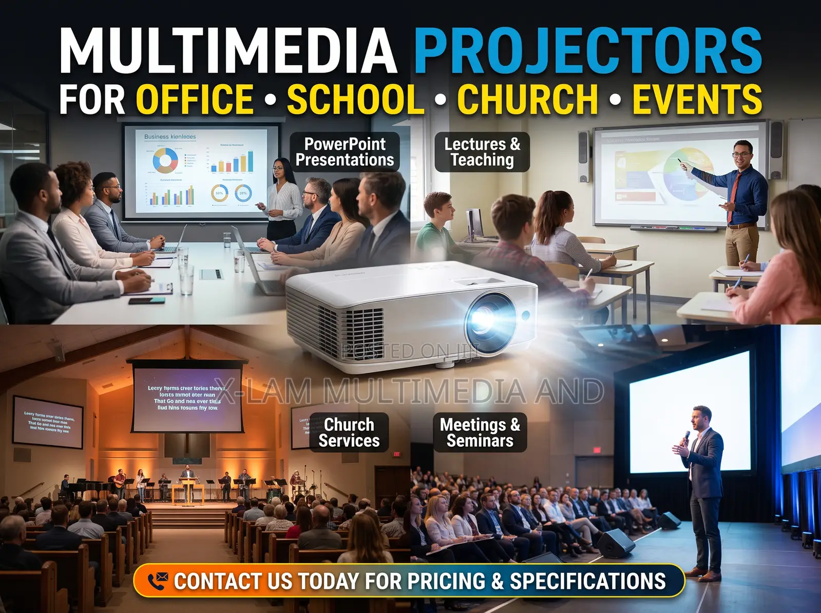 Projector for Office, School, Church & Presentations