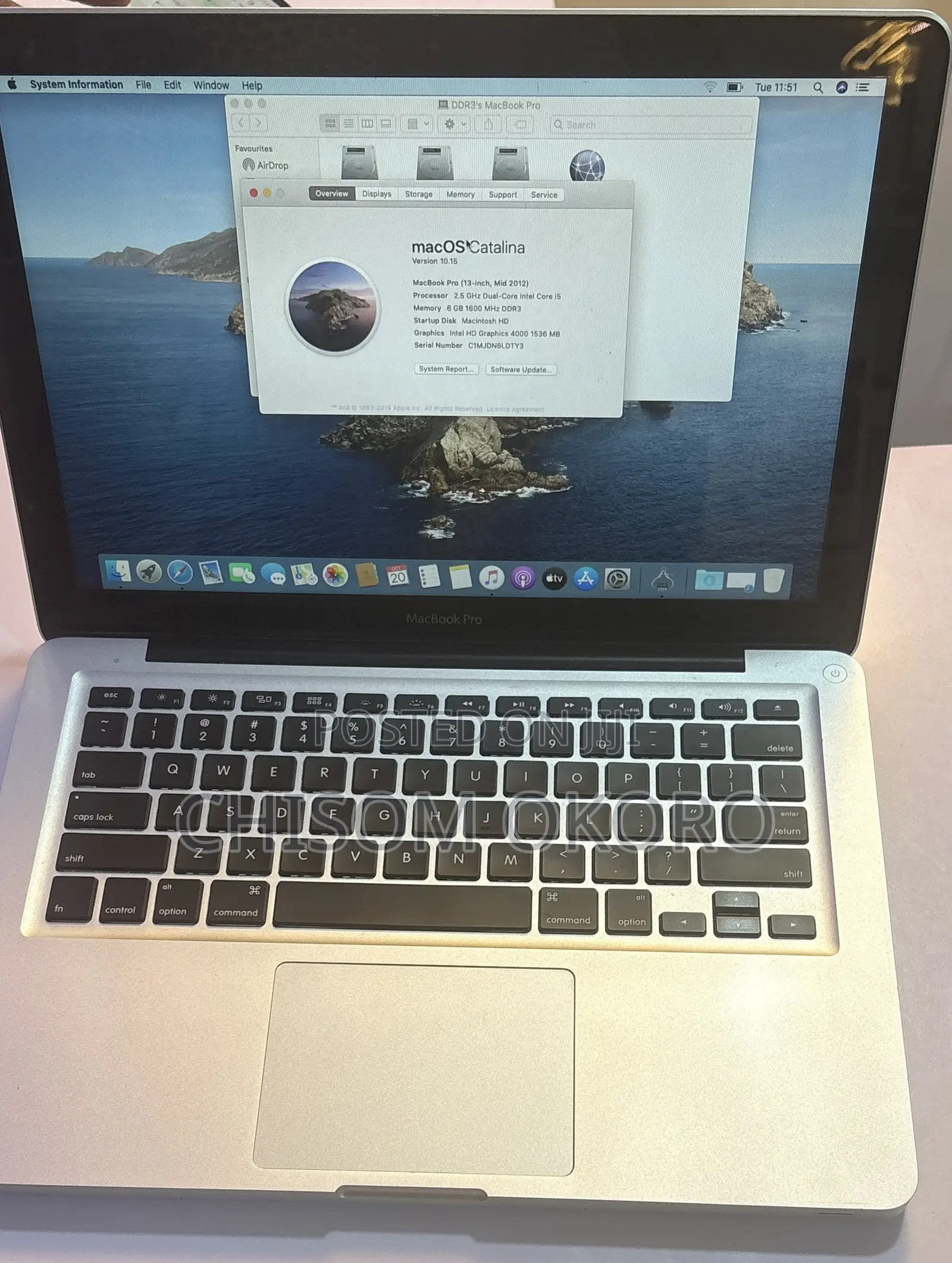 Laptop Apple MacBook Pro 2012 6GB Intel Core i5 HDD+SSD 500GB