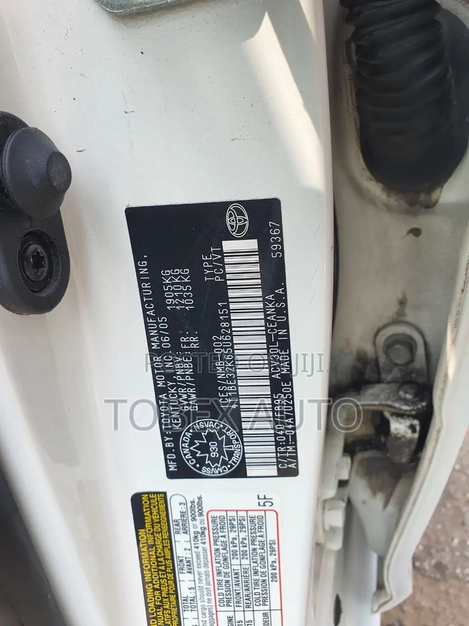 Toyota Camry 2005 White