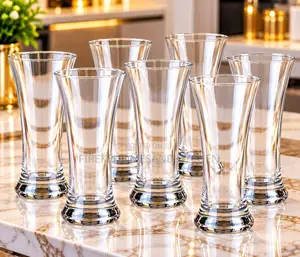 Deli Glass 6-Piece Luxury Flared Drinking Glass Set