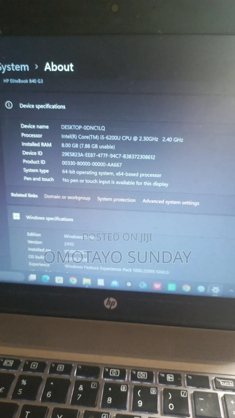Laptop HP EliteBook 840 G3 8GB Intel Core i5 SSD 256GB