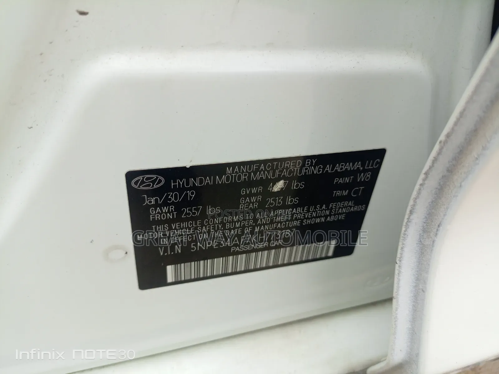 Hyundai Sonata 2017 White