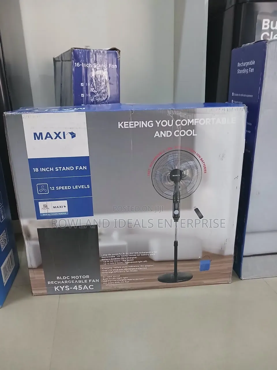 Maxi Rechargeable 18 Inches Stand Fan
