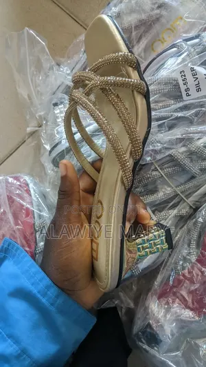 EGO Block Heel Mules Gold & Silver Sizes 37-42