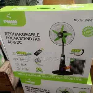 Iwin Rechargeable Solar Fan AC and DC 18 Inches