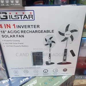 Gilstar 4 in 1 Inverter 18inch Rechargeable Solar Fan