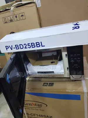 Black Polystar Microwave Oven for Modern Cabinet Designs