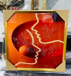 Abstract Wall Artwork Frame Touch of Orange