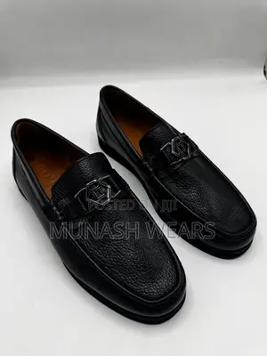 Italian Genio Leather Loafers Black 40-46