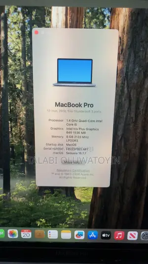 Laptop Apple MacBook Pro 2019 8GB Intel Core i5 SSD 128GB