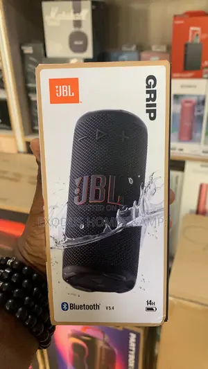 JBL Grip Portable Bluetooth Speaker, Waterproof, Ambient Light - Black