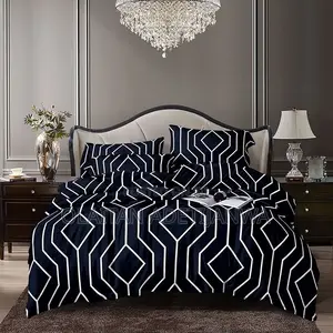 Blue Stripe Design Duvet Set