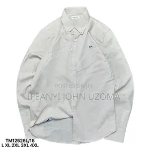 Quality Lacoste Linen Longsleves Shirt
