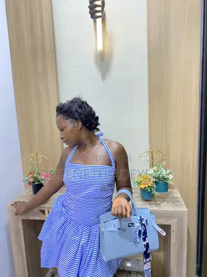Blue Halter Neck Chick Dress